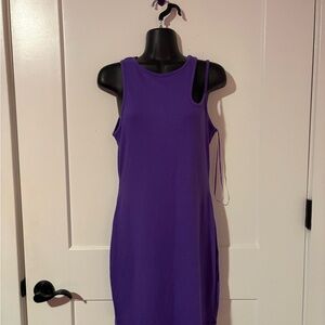 Primark One-Shoulder Purple Bodycon Dress